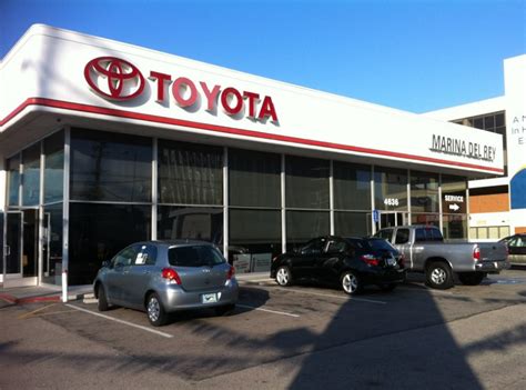 Marina del rey toyota - Fri 7:00 AM - 7:00 PM. Sat 8:00 AM - 6:00 PM. (310) 439-9894. https://www.marinadelreytoyota.com. Marina del Rey Toyota is a premier Toyota Dealer in California serving Los Angeles County. Our Toyota Dealership is easy to find on Lincoln Blvd and is conveniently located near Venice, Culver City, Santa Monica, Manhattan …